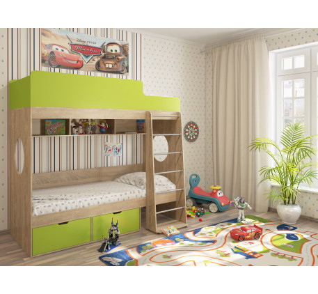 Двухъярусная кровать для детей Милана-2, спальные места 190х80 см